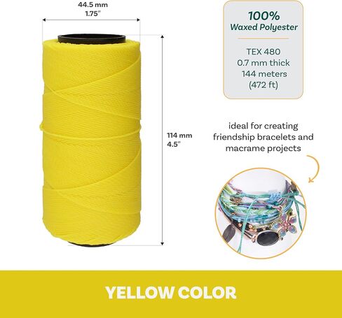 The Beadsmith Knot It Waxed Polyester Cord, 1mm Diameter, 144 Meter Spool (472 feet) (Almond) in Saudi Arabia