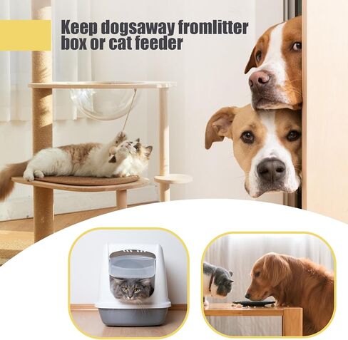 2 Pcs Cat Door Latch, Cat Door Stopper Pet Door Latch to Keep Dog Out of Litter Box and Food, Door Prop for Cat with 7 Adjustable Size, Keep Door Open 1.5" to 6" (White) in Kuwait