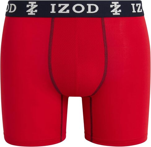 IZOD Men's Underwear - 6 Pack Sport Soft Performance Boxer Briefs (S-XL), Size X-Large, BlackBlueGreyCharcoalRed in Saudi Arabia