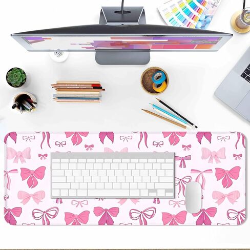 ملخص Purple Hearts Gaming Mouse Pad ، حصيرة مكتب كبيرة ممتدة ، كمبيوتر مفتاح الكمبيوتر المحمول Mousepad للعمل والمكاتب ، XL in Kuwait