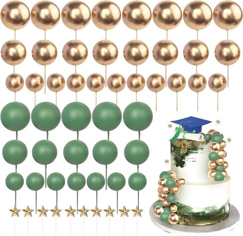 25 PCS 2025 Graduation Cake Toppers Diploma Congrats 2025 Grad Cap Cake Topper with Tassel Balls Cupcake Toppers for Class of 2025 Senior School Graduation Party Cake Decorations Supplies Black Gold in Saudi Arabia