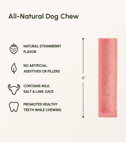 Downtown Pet Supply Strawberry Yak Chews for Dogs, Nutrient-Rich Himalayan Dog Chews, Long Lasting, Odorless and Easy to Digest - 1 LB in Kuwait