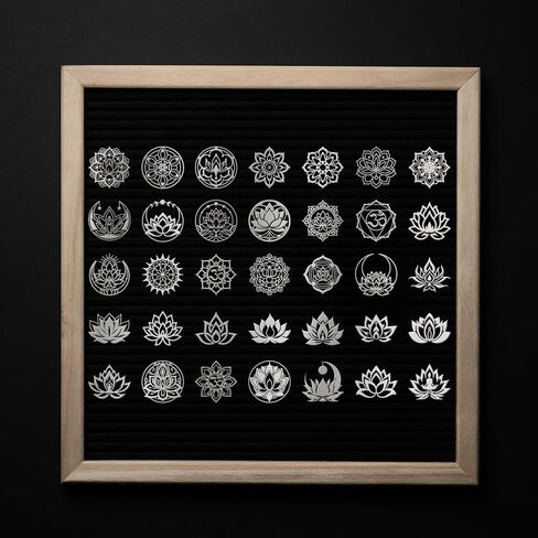 OLYCRAFT 35pcs 0.8x0.8 Inch Silver Metal Stickers Lotus Metal Sticker Self Adhesive Stickers Flower Theme Epoxy Sticker Pyramid Decals for DIY Scrapbooks Epoxy Resin Decoration in Saudi Arabia