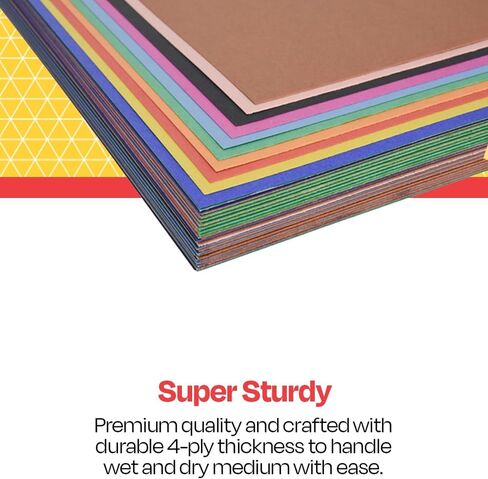 School Smart Railroad Board, 4-Ply, 22 x 28 Inches, Assorted Colors, 100 Boards - 1485740 in Saudi Arabia