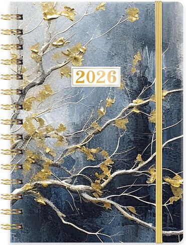 2026 Planner - Weekly & Monthly Planner 2026, January 2026 - December 2026, 6.4" x 8.5", Durable Metal Rings, Elastic Closure, 12 Monthly Tabs, Back Pocket in Saudi Arabia