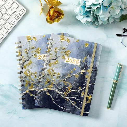 2026 Planner - Weekly & Monthly Planner 2026, January 2026 - December 2026, 6.4" x 8.5", Durable Metal Rings, Elastic Closure, 12 Monthly Tabs, Back Pocket in Saudi Arabia