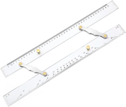 Marine Parallel Ruler with Clear Scales 12 Inches Parallel Ruler with Brushed Aluminum Arms Nautical Charts Navigation Tools for Boat Ship Navigation Drawing in Kuwait