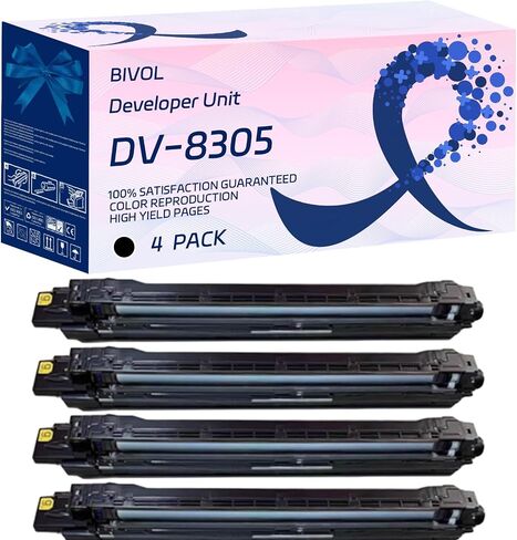 DV-8305 Developer Unit Compatible for Copystar CS3050ci CS3051ci CS3550ci CS3551ci Printers, with Chip, High Yield 50000 Pages, Vivid Colors (4 Pack Black) in Saudi Arabia