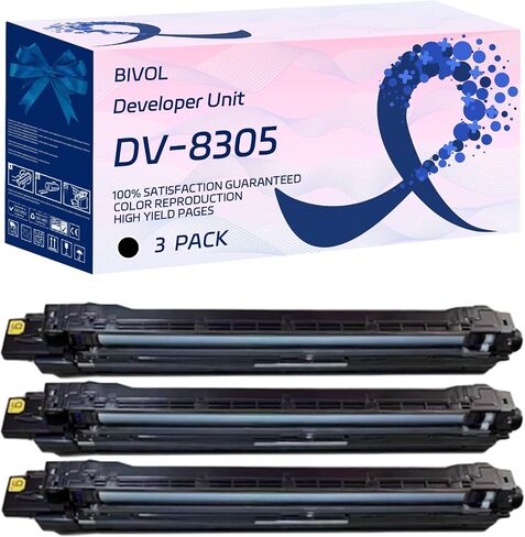 DV-8305 Developer Unit Compatible for Copystar CS3050ci CS3051ci CS3550ci CS3551ci Printers, with Chip, High Yield 50000 Pages, Vivid Colors (4 Pack Black) in Saudi Arabia