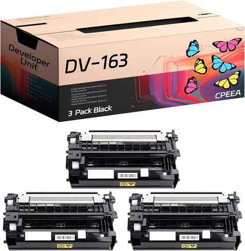 Compatible for Kyocera DV-163 Developer Unit Work for Kyocera ECOSYS Mita FS-1120D FS-1120DN FS-P2035d Printers, with Chip, High Yield 60000 Pages, Clear Printing (2-Pack Black) in Saudi Arabia