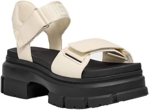 UGG Women's Ashton Ankle Heeled Sandal, Sand Suede, 8.5 in Saudi Arabia