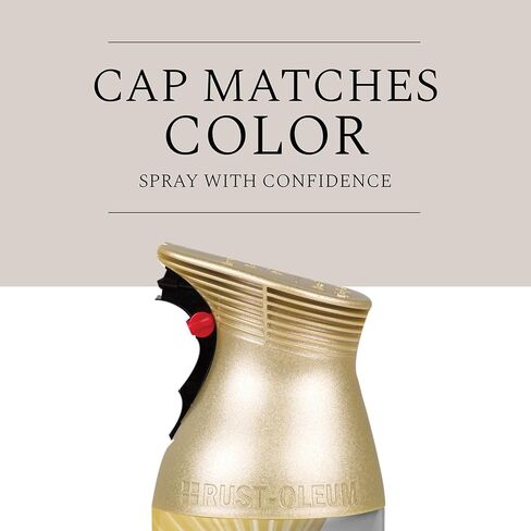 Rust-Oleum 387992- طلاء بخاخ معدني عالمي لجميع الأسطح، 11 أونصة، ذهبي مطفي in Kuwait