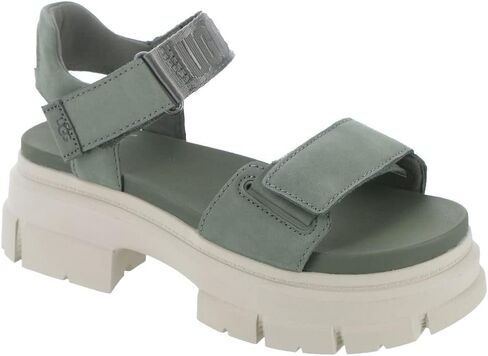 UGG Women's Ashton Ankle Heeled Sandal, Sand Suede, 8.5 in Saudi Arabia
