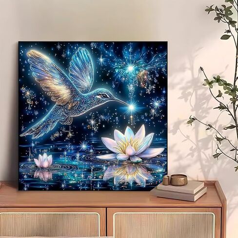 Ceiomez Cross Diamond Art for Adults, Flower Diamond Painting with Cross and Lily Flowers, DIY Full Round Drill Religious Diamond Art for Gift and Home Wall Decor 14x14in in Kuwait