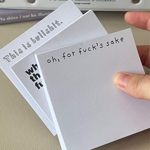 ملاحظات لزجة مضحكة ، منشورات مضحكة ، يلاحظه ، ما هو f*ck sticky notepad ، قل وداعا لحظات المكتب الممل ، 2 وسادات مع 20 ٪ ملصقات مضحكة ، 100 ورقة/وسادة. (ASL24012) in Kuwait