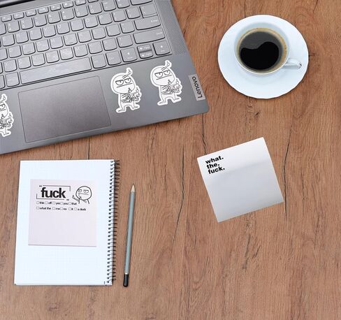 ملاحظات لزجة مضحكة ، منشورات مضحكة ، يلاحظه ، ما هو f*ck sticky notepad ، قل وداعا لحظات المكتب الممل ، 2 وسادات مع 20 ٪ ملصقات مضحكة ، 100 ورقة/وسادة. (ASL24012) in Kuwait