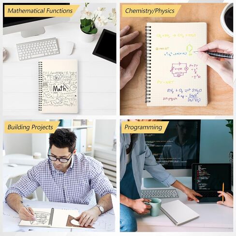 6 أجهزة كمبيوتر محمولة حلزونية ورق الرسم البياني ورصاصة ورقة منقطة A5 Notepads ، 5.7 "× 8.3" ، 160 صفحة ، 80 GSM ورقة سميكة ، غلاف بلاستيكي مقاوم للماء (ورق منقط) in Kuwait