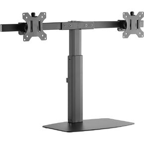 Amer Mounts | 17"-27" LED LCD Monitor Stand | 2EZH| Dual Monitor | 13.2lbs Capacity