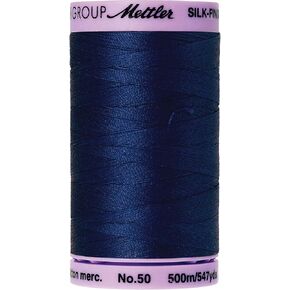 Mettler 9104.1304 Silk Finish Cotton Thread 50wt 547yd-Imperial, 547 yd/500m, Imperial Blue