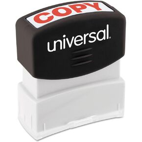 Universal UNV10048 COPY Pre-Inked One-Color Message Stamp - Red