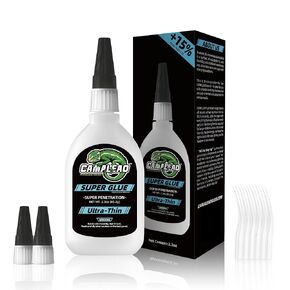 Ultra-Thin Super CA Glue with Easy-to-Squeeze Bottle, 4.6 oz Super Penetration Cyanoacrylate Glue, Extra Caps & Microtips, 2610 PSI High Strength Instant Adhesive for Woodworking, Inlay