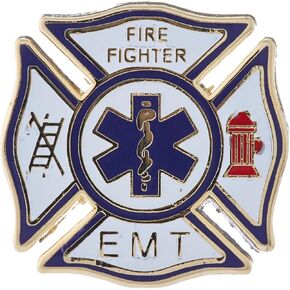 EagleEmblems P06257 PIN-FIRE & EMT (1'')