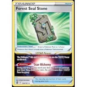 Pokemon Forest Seal Stone 156/195- Silver Tempest - Holo Rare