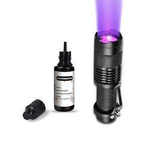 EDSRDXS UV Bonding & Welding Glue Kit UV Super Hard Glue with 5W 395nm UV Light, Quick-Drying for Narrow Fracture Surfaces Glass, Metal 0.35oz (10ml)