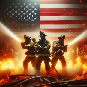 CXYQLC DIY 5D Diamond Painting Kits for Adults, Diamond Art American Firefighter Heroes Diamond Painting Full Drill Crystal Rhinestone Embroidery Craft Kits for Home Wall Decor Gifts 11.8x11.8inch