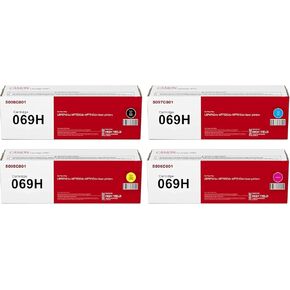 069H Toner 4pack High Capacity, 069 H Toner 5098C001 Black, 5097C001 Cyan, 5096C001 Magenta, 5095C001 Yellow Toner Cartridge 4-Pack Replacement for Canon 069H for MF753Cdw, MF751Cdw, LBP674Cdw Printer