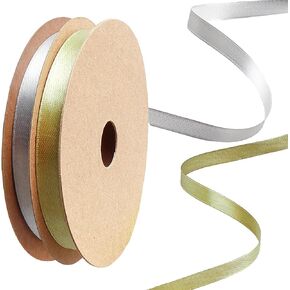 2 Rolls Ribbon Green & Orange 1/2 inch x 25 Yards Satin Ribbon Thick Durable Ribbon for Gift Wrapping, Wedding, Crafts,Easter, Flower Bouquet, Hair, Christmas Decorations and More in Kuwait