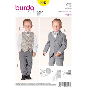 Burda Style Sewing Pattern 9443 Evening Wear Jacket, Trousers, Waistcoat,