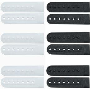Waziaqoc 12 Pairs Plastic Snapback Strap with 7 Holes Hats Caps Replacement Fastener Repair Snap Buckle Strap