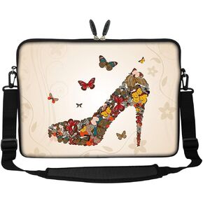 Meffort Inc 17 17.3 inch Neoprene Laptop Sleeve Bag Carrying Case with Hidden Handle and Adjustable Shoulder Strap - Symbol Design