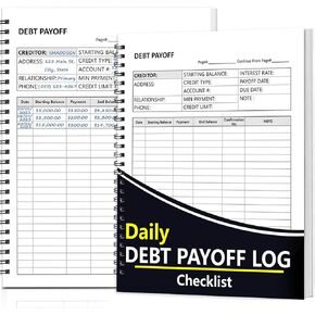 Debt Payoff Planner Spiral Bound Letter Size Debt Payoff Tracker 8.5×11 Inch Bill Payment Tracker Notebook Double Printed Financial Planner Monthly Expense Tracker for Credit Cards Payment 110 Pages