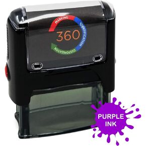 Custom Self Inking Rubber Stamp - 1 Line (Purple)