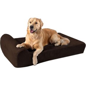 Barker Beds Replacement Cover (Headrest, Extra Large, Chocolate) – Microfiber Dog Bed Cover for 7" Orthopedic Beds – Durable, Machine-Washable & Easy to Remove – Fits Headrest Edition – Made in USA