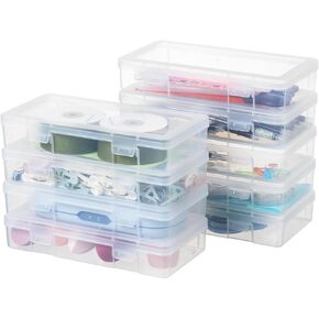 9 Pack Plastic Storage Containers Clear Arts & Crafts Storage Boxes & Organizers Stackable Containers With Lids For Organizin (Set 1) in Kuwait