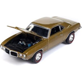 1969 Firebird Royal Bobcat Antique Gold Metallic Vintage Muscle Limited Edition 1/64 Diecast Model Car by Auto World 64432-AWSP152B