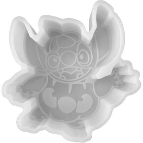 Halloween Blue Character Alien in Pumpkin Silicone Freshie Mold 3.9x4.1x0.8" Koala Hawaiian Spooky Movie Aroma Beads Oven Safe