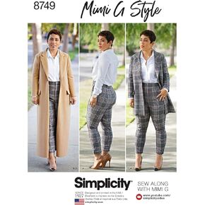 Simplicity Sewing Pattern 8749 A Misses'/Women's Mimi G Style Coat and Pants, Size 10-12-14-16-18, by Simplicity Creative Patterns