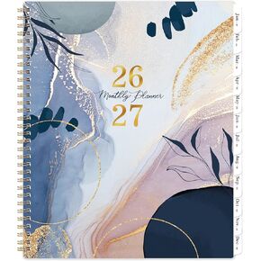 2026-2027 Monthly Planner/Calendar - January 2026 - December 2027, Monthly Calendar 2026-2027, 9" x 11", 2 Years Monthly Planner with Two-Side Pocket and Monthly Tabs