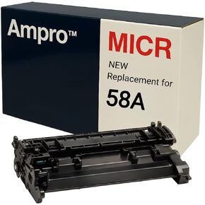 Ampro CF258A MICR 58A MICR Toner Cartridge – Secure Check Printing – Compatible with HP LaserJet M404DN M404DW M404N MFP M428DW M428FDN M428FDW Enterprise M406DN MFP M430F – High Yield, Bank-Compliant