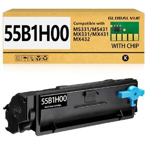 55B1H00 Toner Cartridges 1 Pack (with Chip) Compatible with Lexmark 55B1H00 55B1000 Toner Cartridges for MS331, MS431, MX331, MX431, MX432 Laser Printer [15,000 Pages]