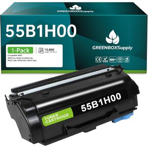 55B1H00 High Yield Toner Cartridge (15,000 Pages) Compatible for Lexmark MS331 MS431 MX331 MX431 MX432 Laser Printer Ink, 1 Pack 55B1H00 Black Toner Cartridge