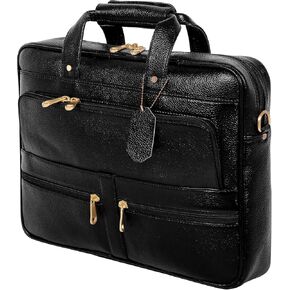 16 Inch Leather briefcases Laptop Messenger Bags for Men and Women Best Office Satchel Bag