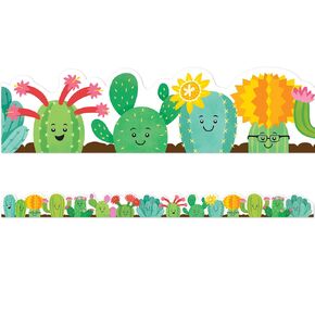 Teacher Created Resources Happy Cactus Crew Die-Cut Border Trim (TCR6954)