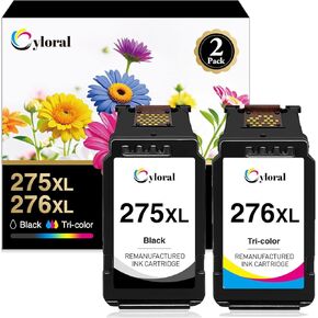 275XL 276XL for Canon 275 and 276 Ink Cartridges for Canon TS3722 Ink Cartridges Pixma TS3700 TS3720 TS3500 TS3520 TS3522 TR4700 TR4720 TR4722 Remanufactured PG-275 CL-276 XL (Black Color)