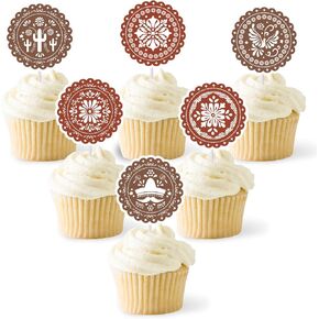 36Pcs Cielito Lindo Party Decorations - Cielito Lindo Papel Picado Cupcake Toppers for Birthday Baby Shower Mexican Cinco de Mayo Fiesta Two-color