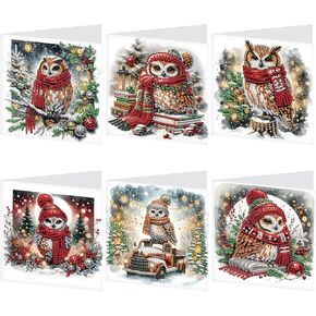 Focart Diamond Painting Greeting Card Kit, Special Shaped Diamonds Painting, DIY Handcraft for Relatives and Friends with Wishes,Unique Design Crafting for Birthday or Holiday Cards